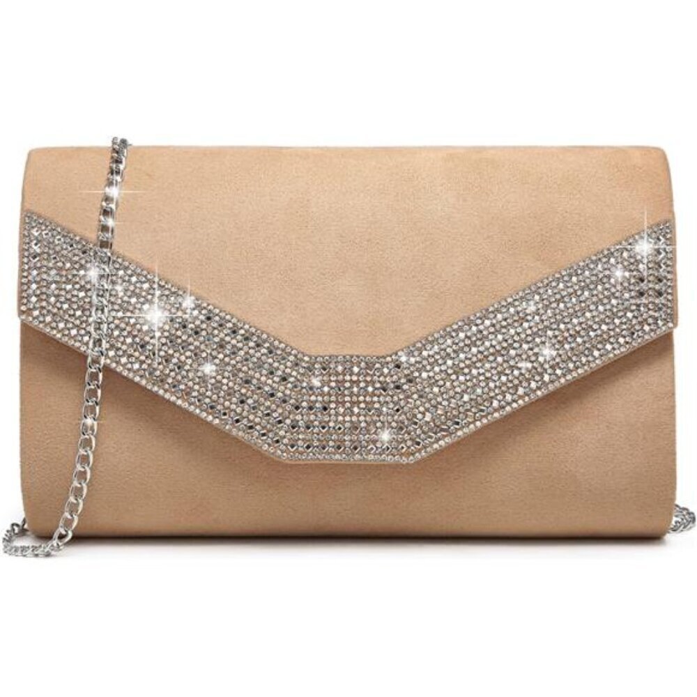 Women's Handbag Evening Bag Formal Party Clutch Purse Cocktail Wedding Beige